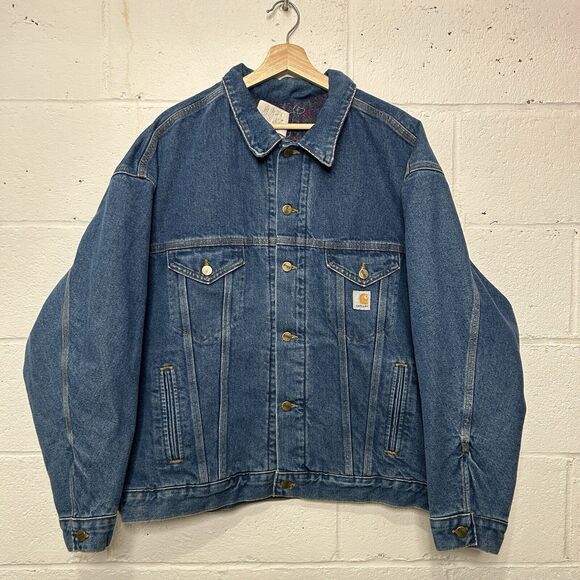 Vintage Carhartt Blanket-Lined Denim Jacket “Southwest”